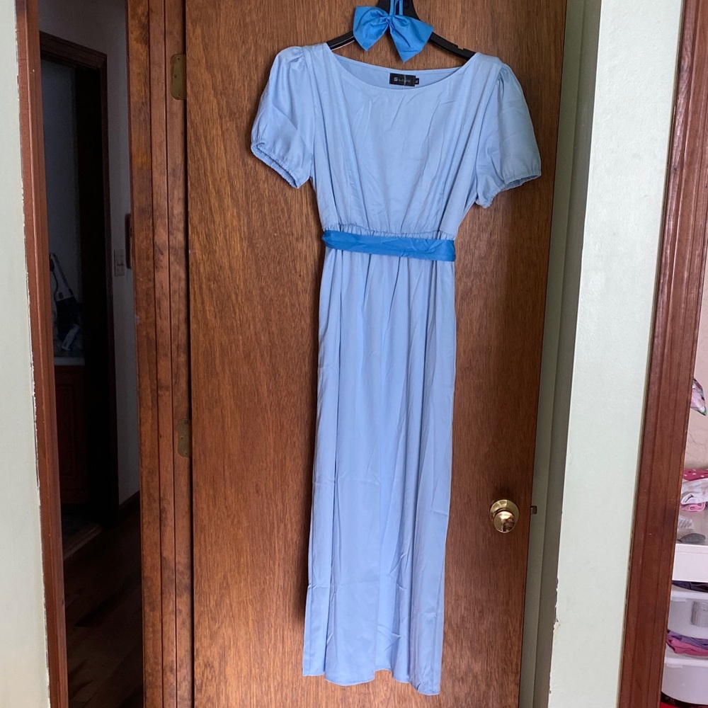 Chic Light Blue Maxi Dress